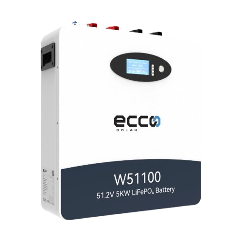 Ecco 51.2v 100ah 5.12kWh Lithium Battery W51100 Wall-Mounted